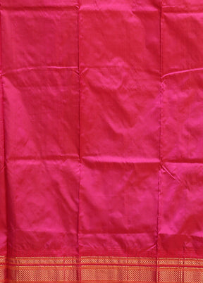 Purple Handloom Kanjivaram Pure Silk Saree With Blouse Piece