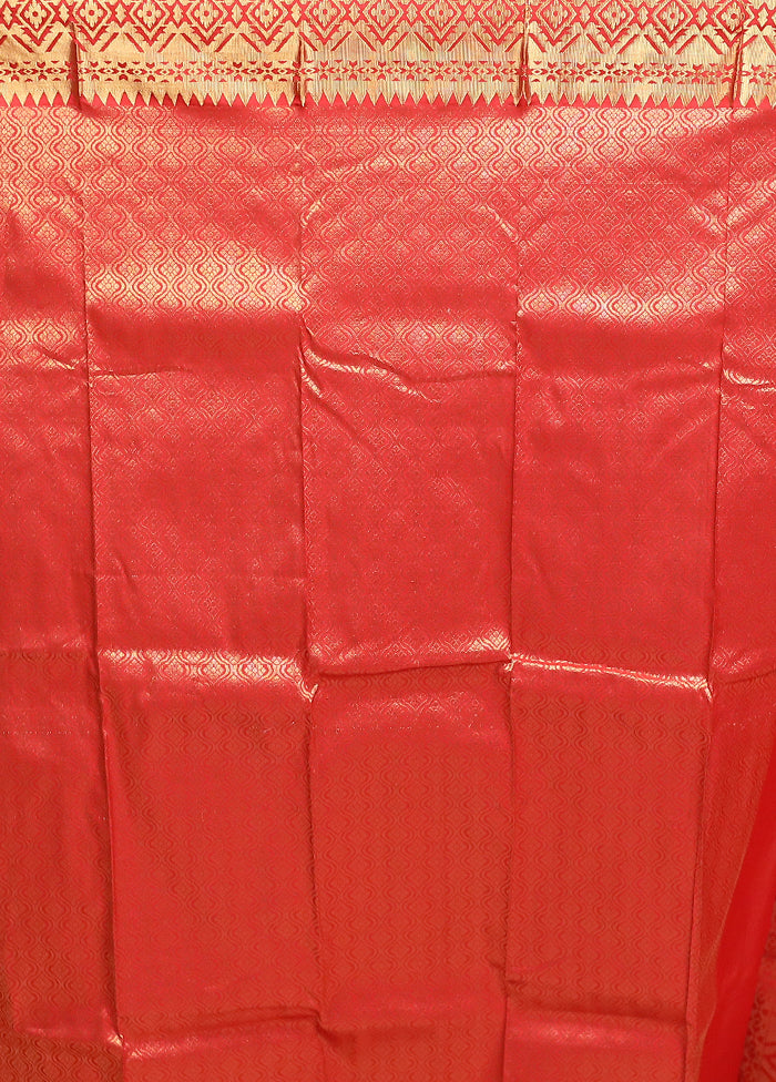 Blue Handloom Kanjivaram Pure Silk Saree With Blouse Piece