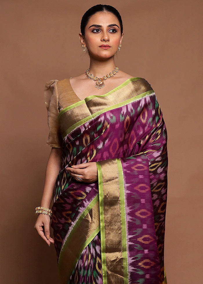 Wine Handloom Kanchipuram Pure Silk Saree With Blouse Piece