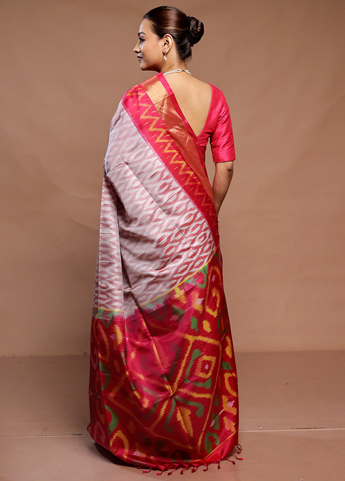 Multicolor Handloom Kanchipuram Pure Silk Saree With Blouse Piece