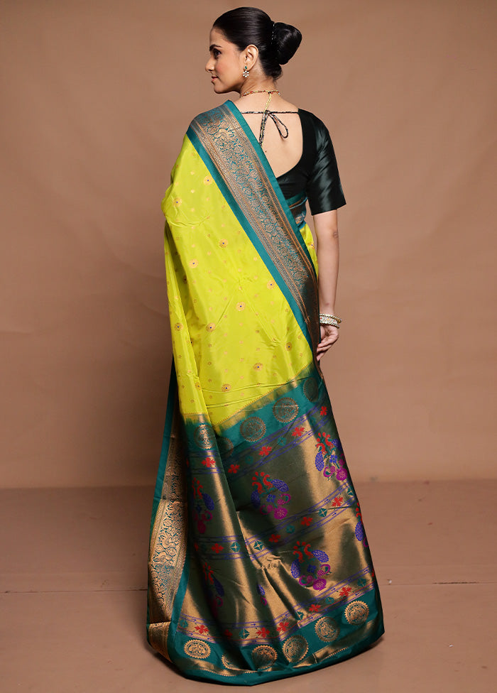 Green Kanjivaram Silk Saree With Blouse Piece