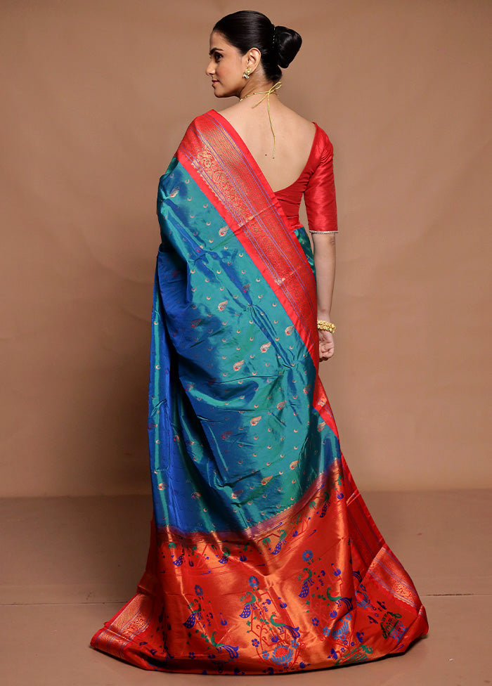 Green Kanjivaram Silk Saree With Blouse Piece