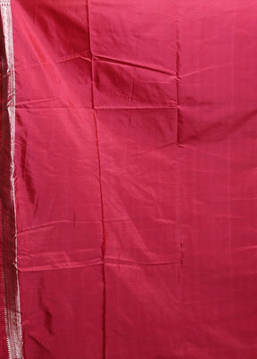 Pink Uppada Silk Saree With Blouse Piece