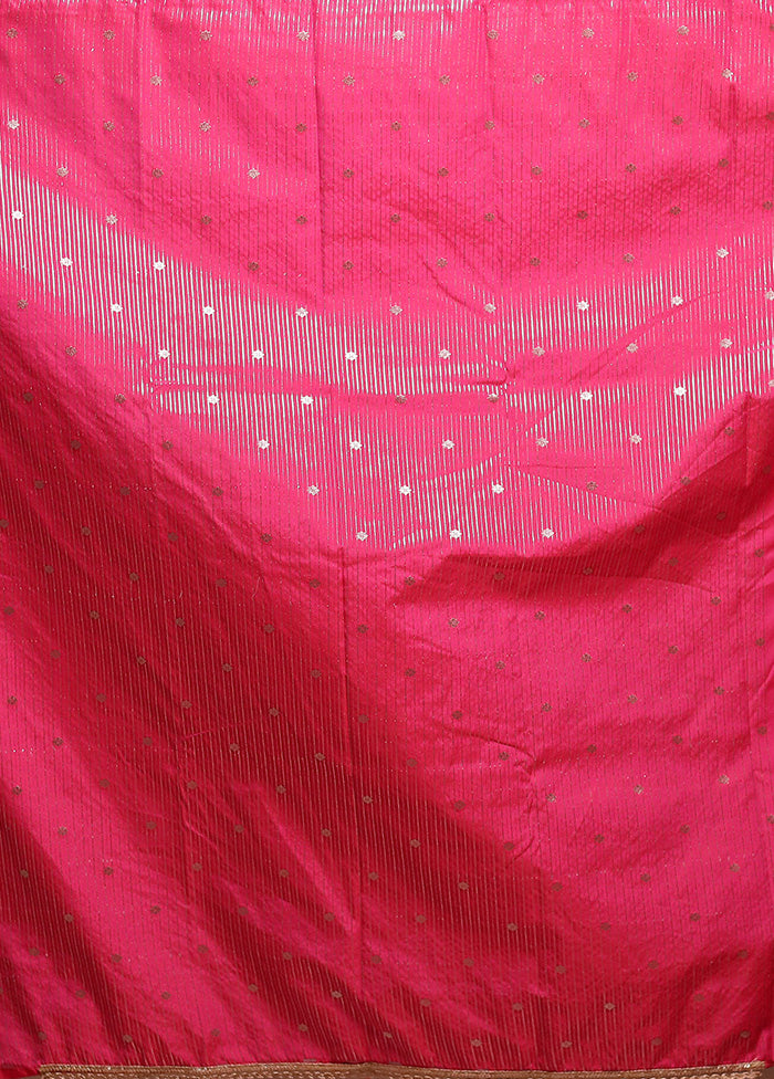 Pink Uppada Silk Saree With Blouse Piece