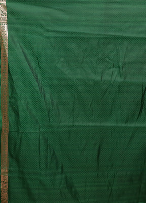 Purple Banarasi Silk Saree With Blouse Piece