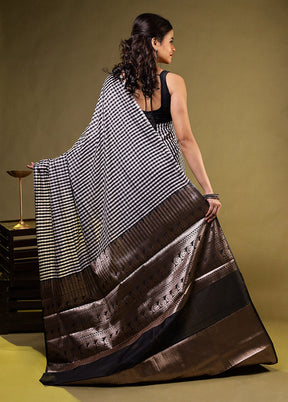 Multicolor Dupion Silk Saree With Blouse Piece