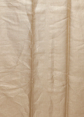 Cream Tissue Silk Saree With Blouse Piece