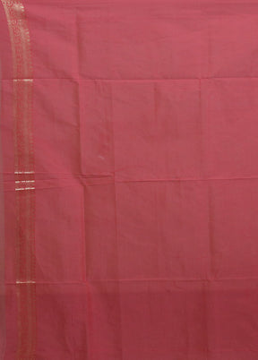 Pink Kora Silk Saree With Blouse Piece