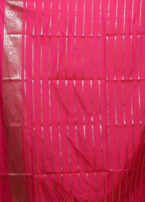 Pink Katan Silk Saree With Blouse Piece