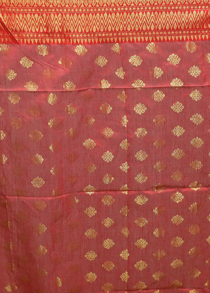 Yellow Cotton Saree With Blouse Piece