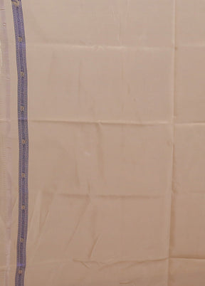 Cream Kora Silk Saree With Blouse Piece