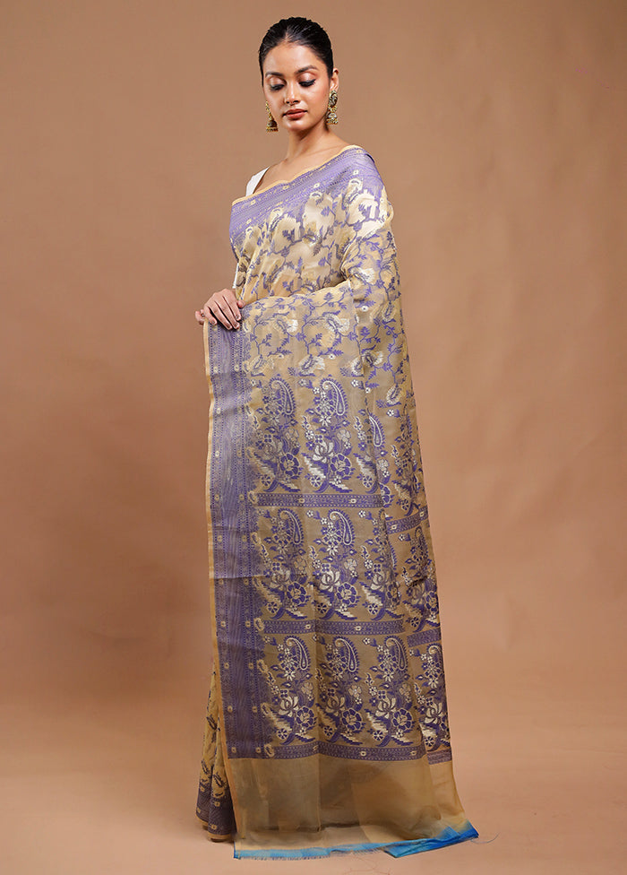 Beach Kora Silk Saree With Blouse Piece