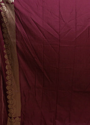 Purple Katan Silk Saree With Blouse Piece