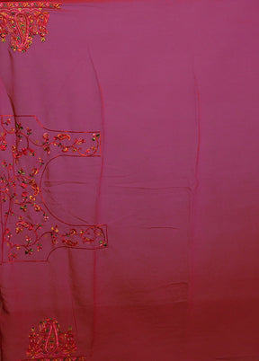 Pink Chiffon Silk Saree With Blouse Piece