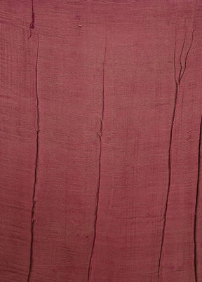 Maroon Dupion Silk Saree With Blouse Piece