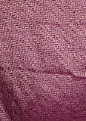 Purple Handloom Katan Pure Silk Saree With Blouse Piece