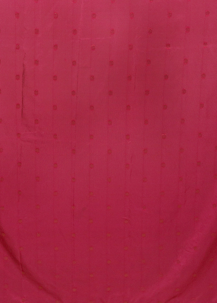 Pink Dupion Silk Saree With Blouse Piece