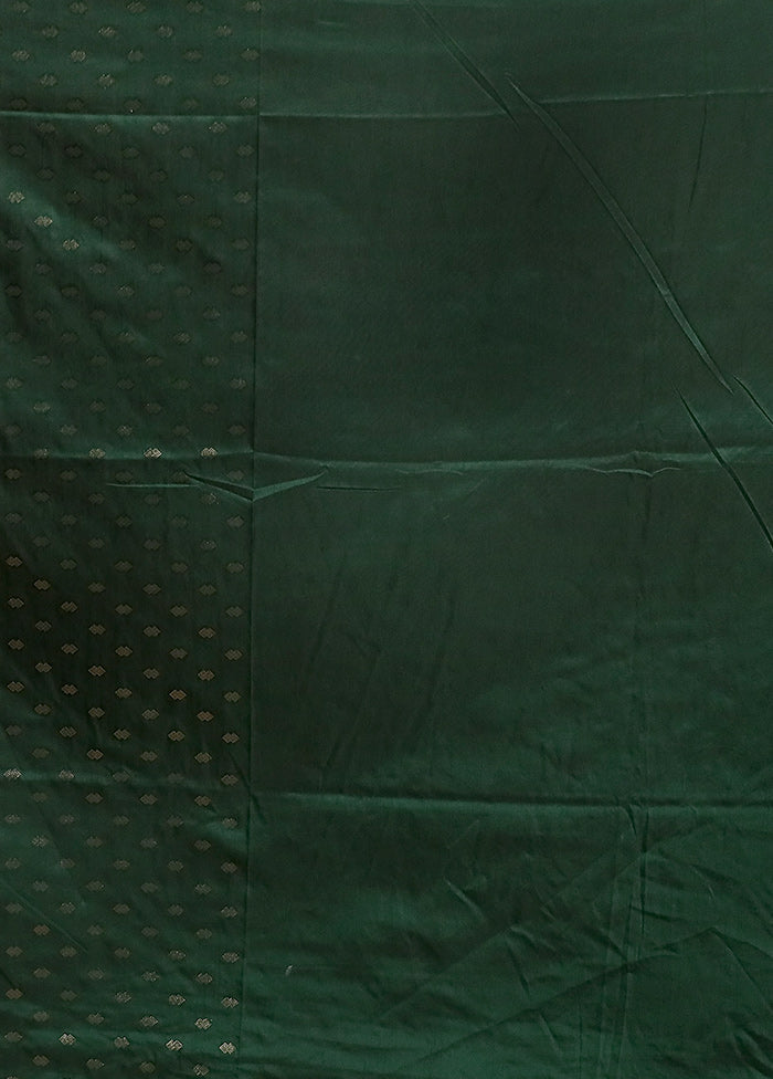 Green Dupion Silk Saree With Blouse Piece