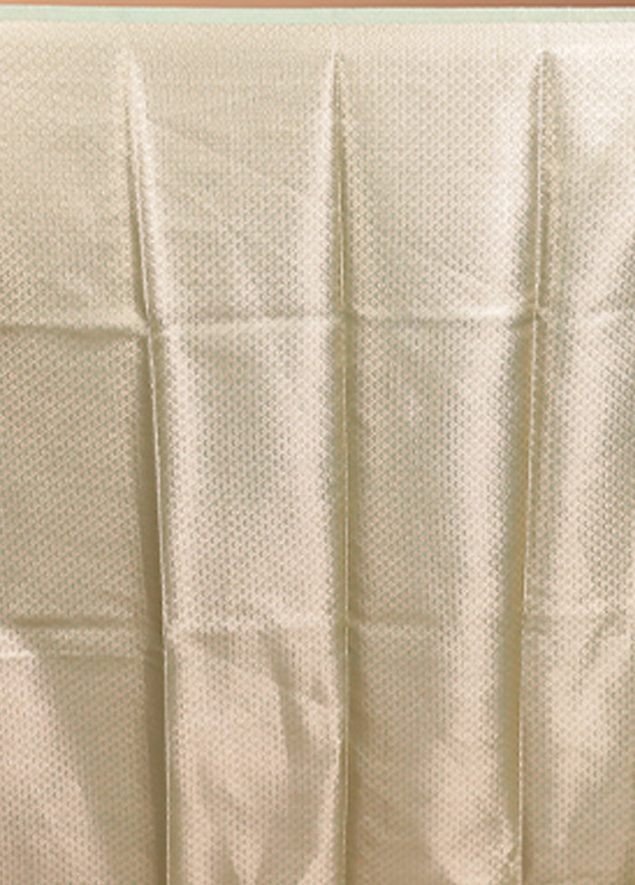 Green Tissue Silk Saree With Blouse Piece