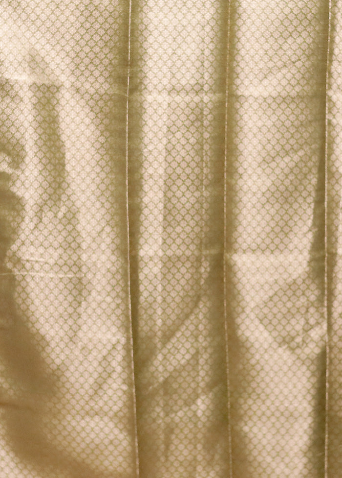 Green Tissue Silk Saree With Blouse Piece