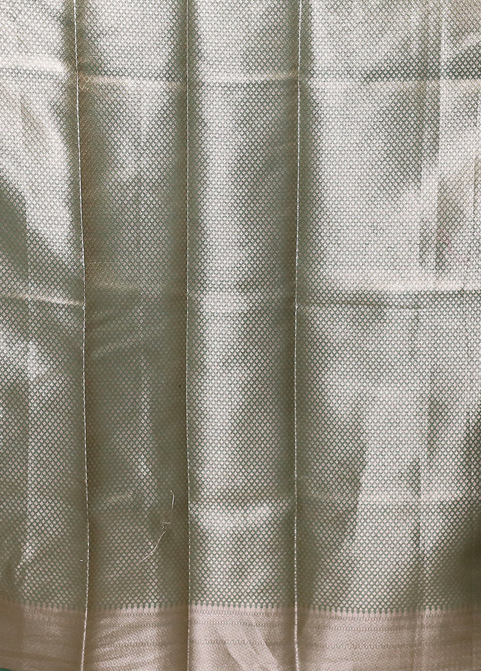 Green Tissue Silk Saree With Blouse Piece