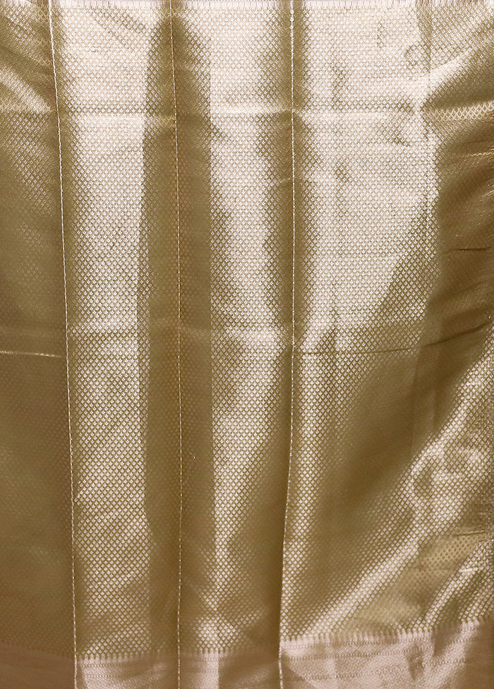 Green Tissue Silk Saree With Blouse Piece