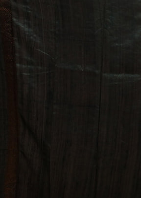 Wine Handloom Tussar Pure Silk Saree With Blouse Piece