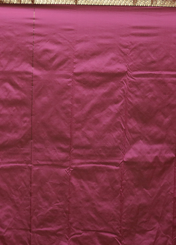 Pink Kanjivaram Silk Saree With Blouse Piece