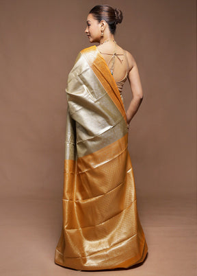Gold Tissue Silk Saree With Blouse Piece
