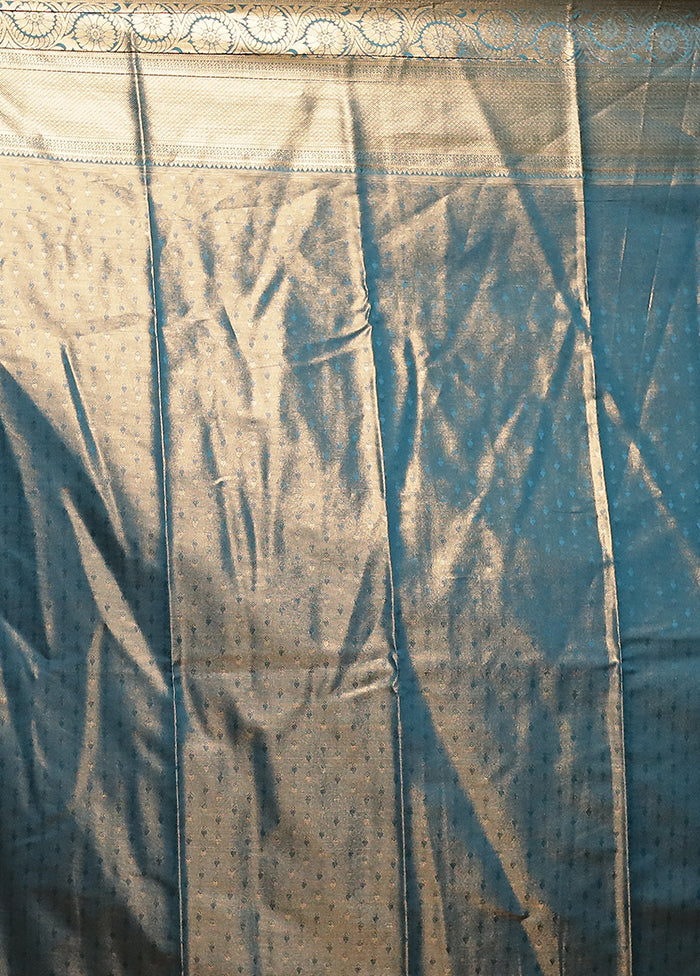 Gold Tissue Silk Saree With Blouse Piece