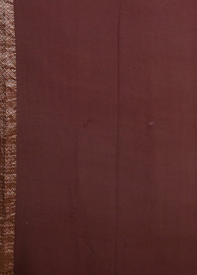 Maroon Handloom Pure Georgette Saree With Blouse Piece