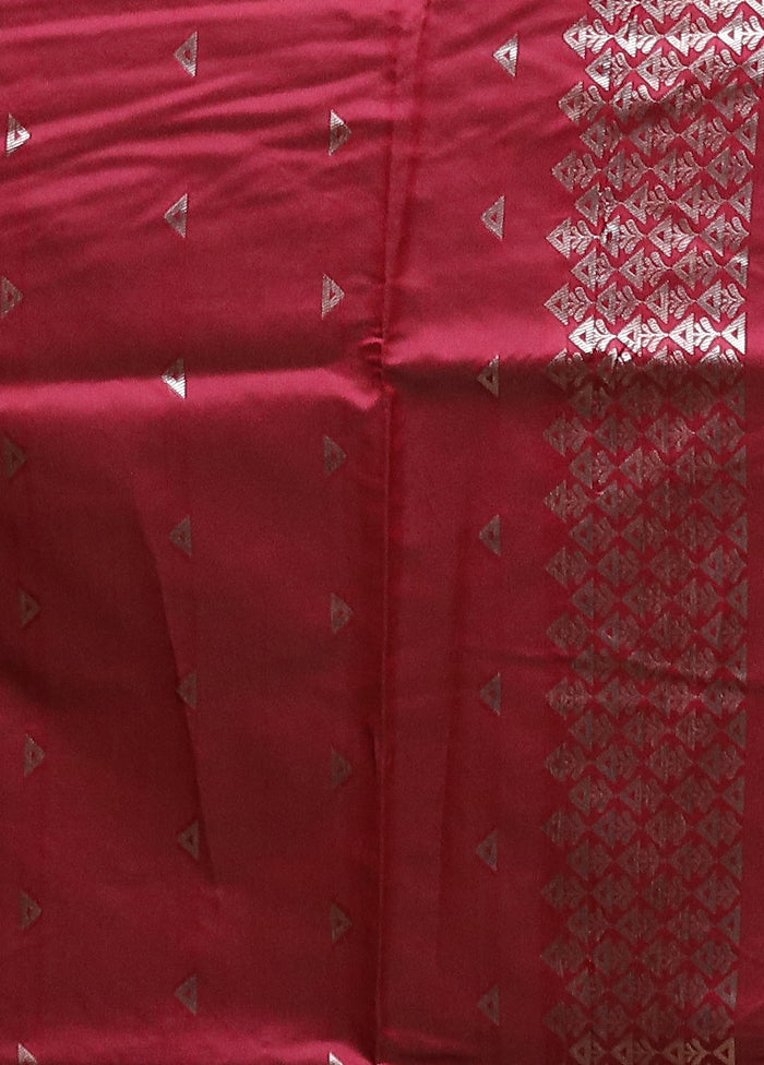 Pink Dupion Silk Saree With Blouse Piece