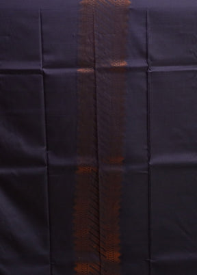 Blue Dupion Silk Saree With Blouse Piece