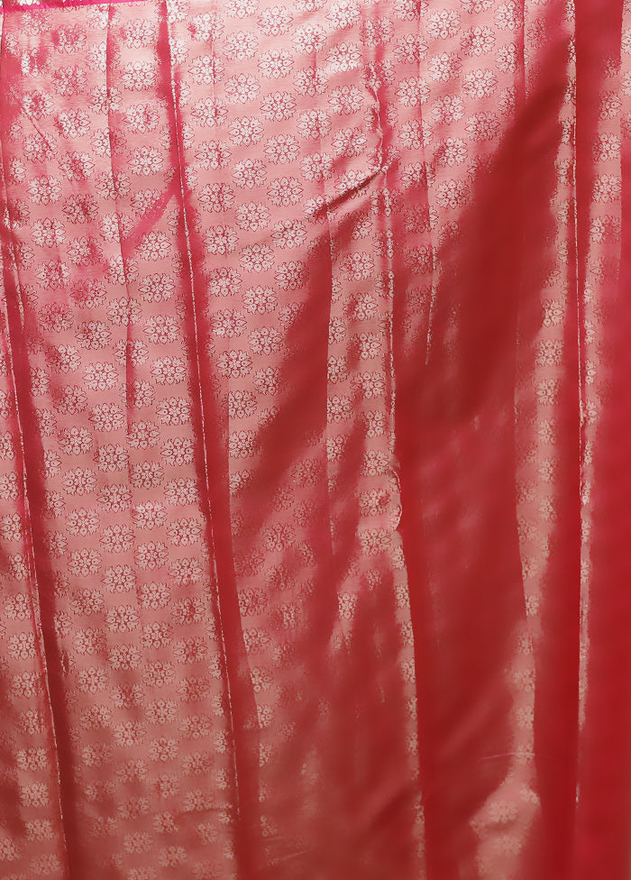 Gold Kanjivaram Silk Saree With Blouse Piece