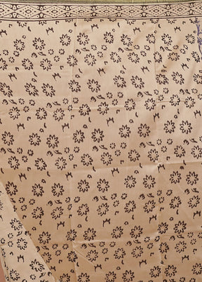 Blue Chanderi Silk Saree With Blouse Piece