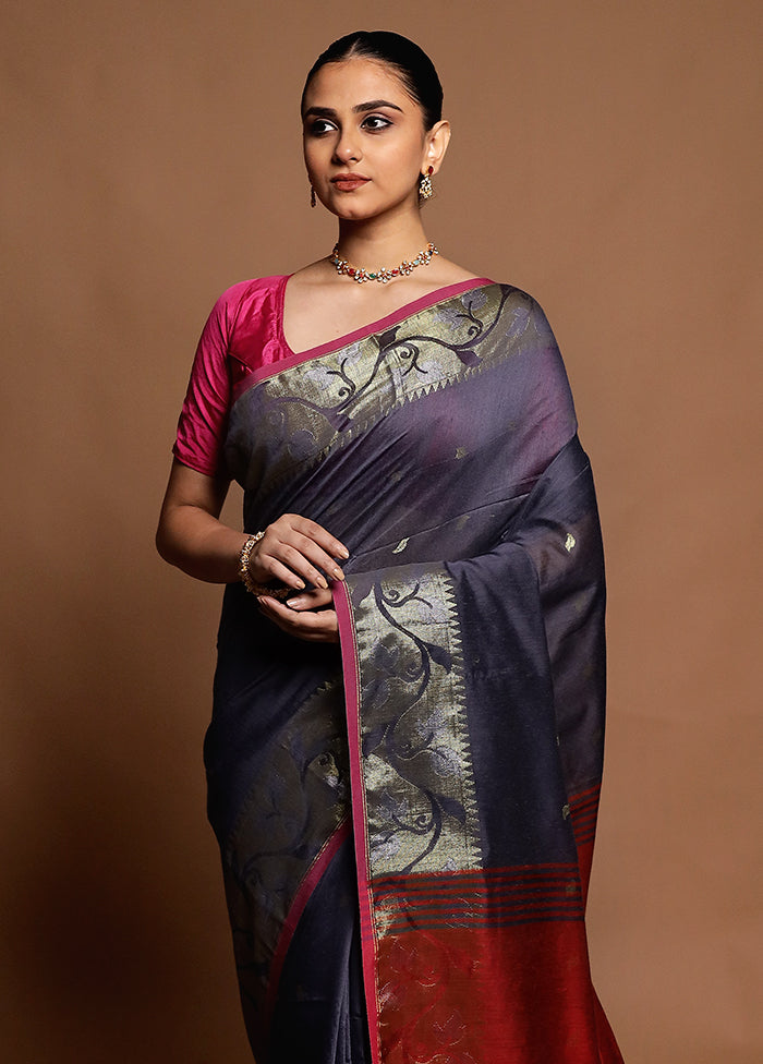 Pink Cotton Saree With Blouse Piece