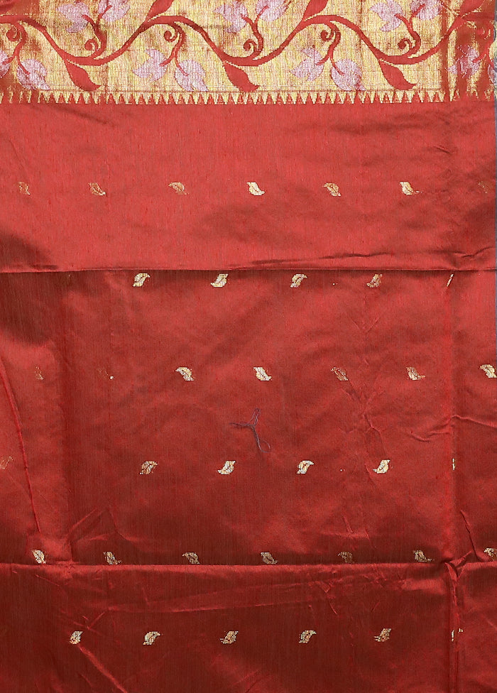 Pink Cotton Saree With Blouse Piece