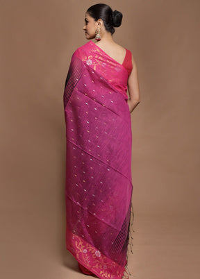 Black Cotton Saree With Blouse Piece