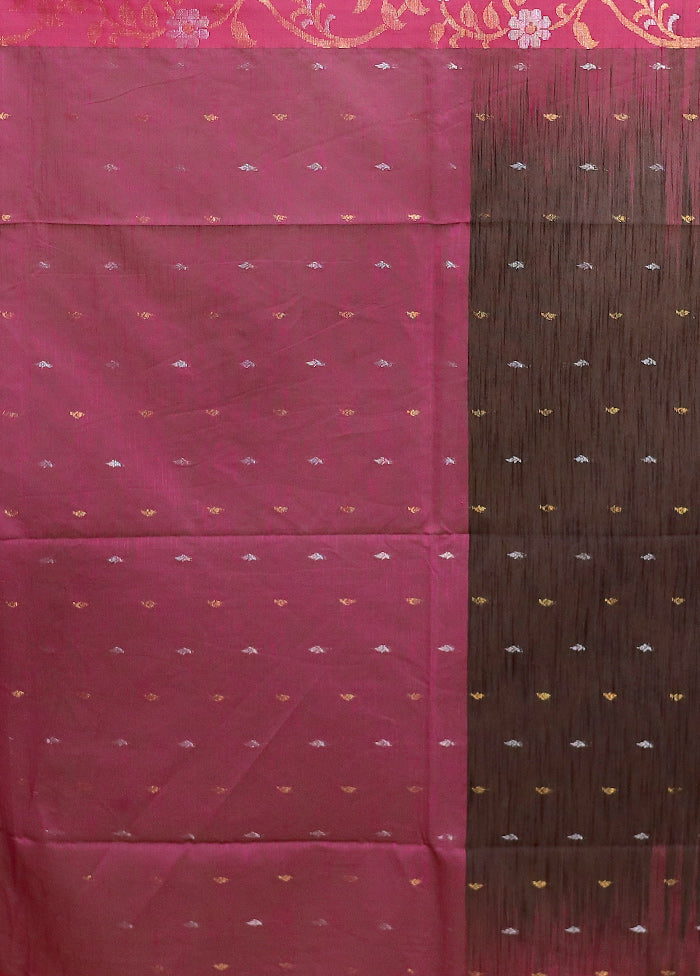 Black Cotton Saree With Blouse Piece