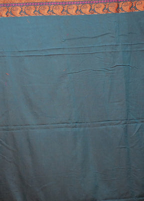 Green Cotton Saree With Blouse Piece