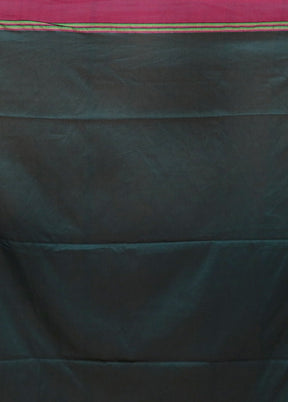 Green Cotton Saree With Blouse Piece