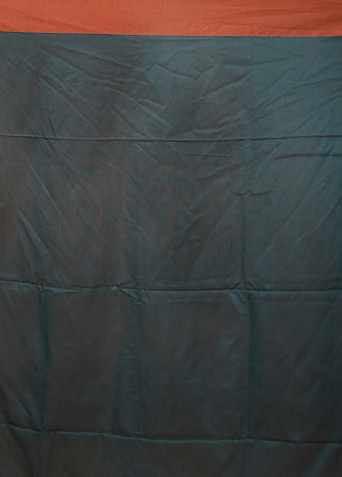 Green Pure Cotton Saree With Blouse Piece