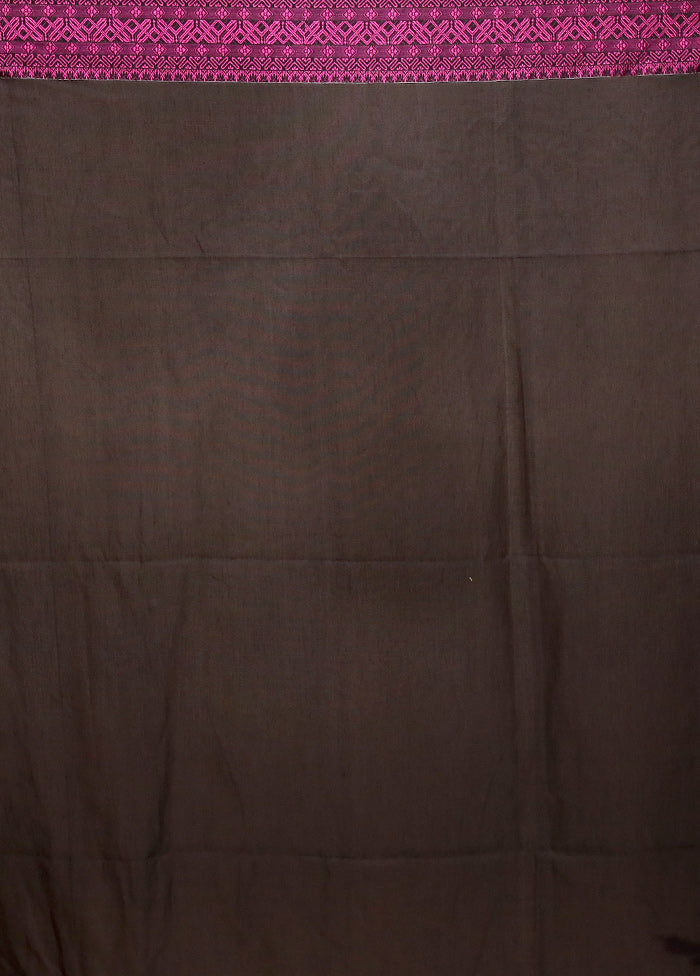 Black Pure Cotton Saree With Blouse Piece