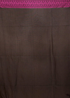 Black Pure Cotton Saree With Blouse Piece