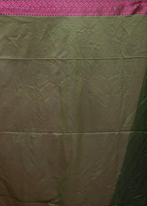 Green Pure Cotton Saree With Blouse Piece