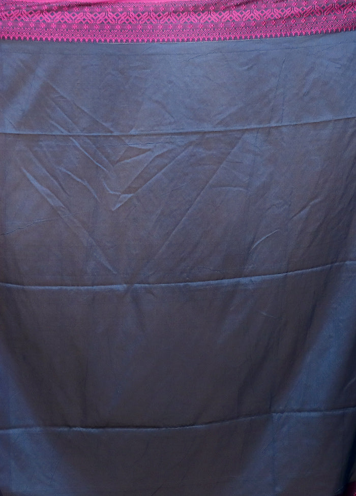 Blue Pure Cotton Saree With Blouse Piece