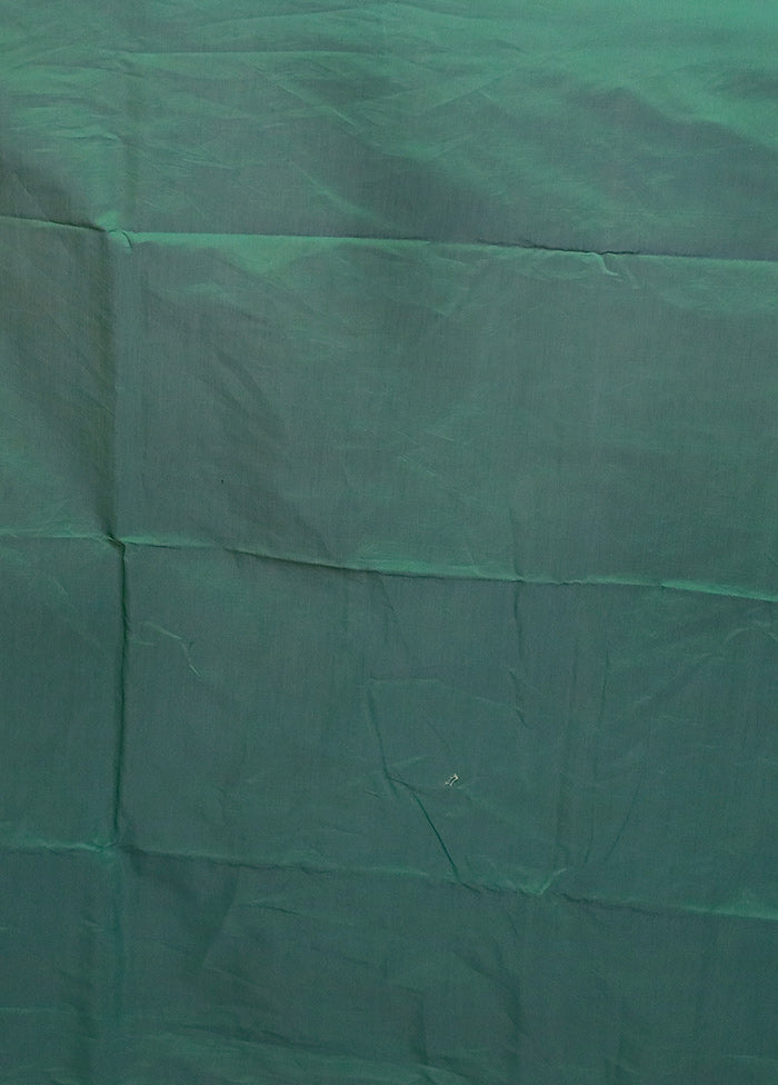 Green Kora Silk Saree With Blouse Piece