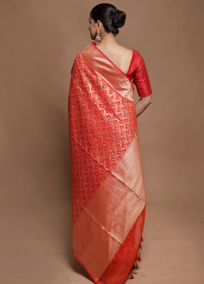 Green Kora Silk Saree With Blouse Piece