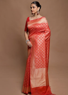 Green Kora Silk Saree With Blouse Piece