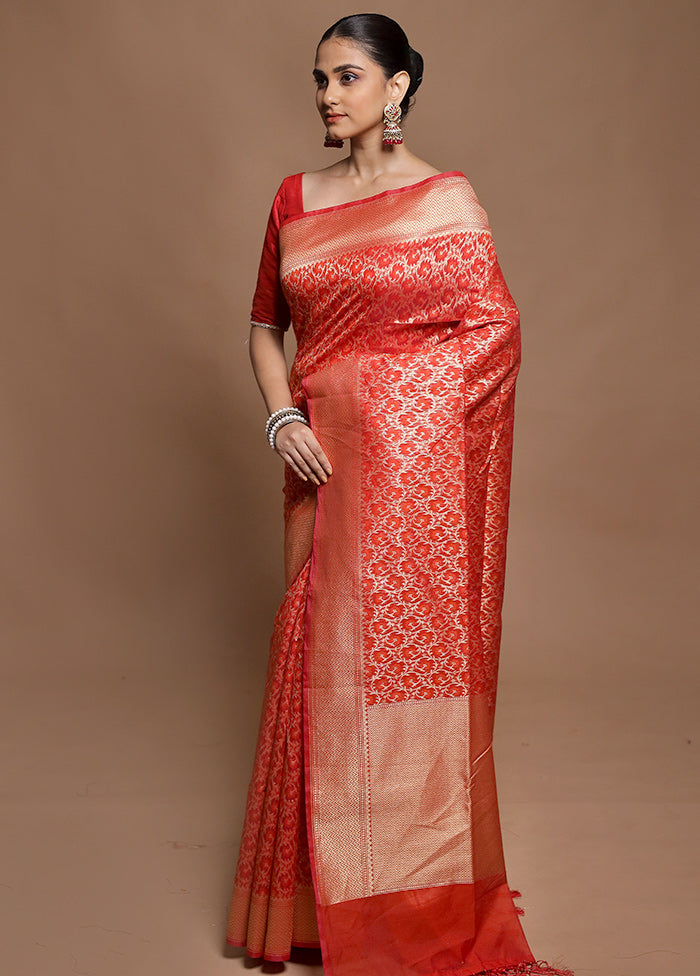 Green Kora Silk Saree With Blouse Piece